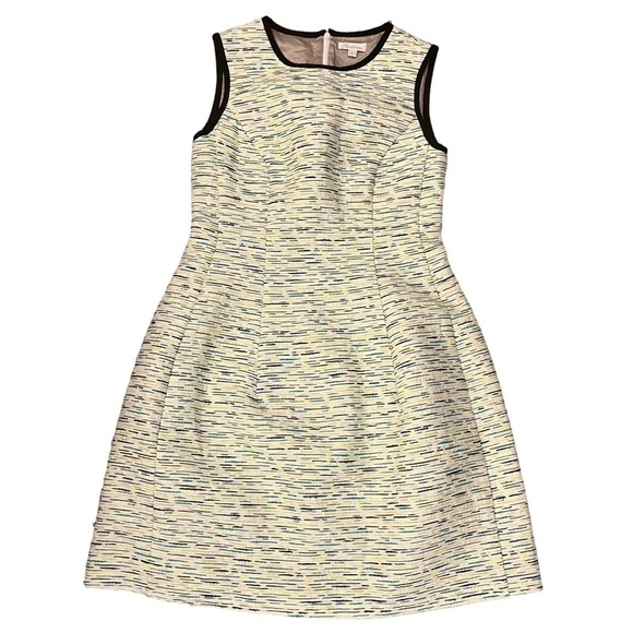 Nwts Shoshanna Charlie Jacquard Dress in Neon Yellow Sleeveless Knee Length - Picture 5 of 16